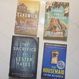 Assorted Paperback Fiction Book Set - Blue, Teal, Black, Yellow Covers